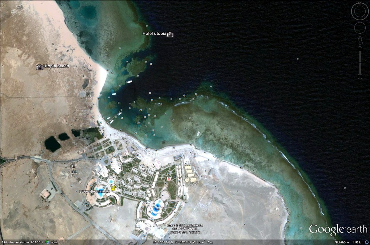 Hotel Utopia Beach Club-Google Earth Ansicht
