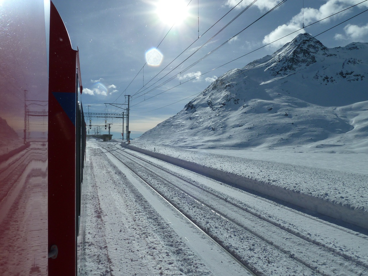Traumhafte Schneelandschaften auf der Fahrt mit dem Glacier Express