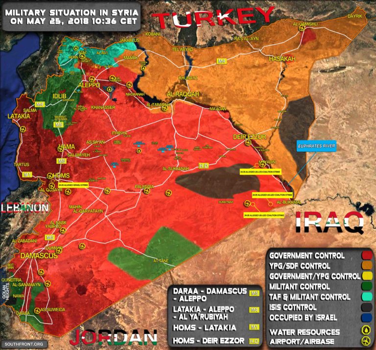 Militärische Lage in Syrien am 25.5.2018